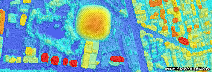 AW3D高精細版地形データ0.5m解像度のDSM