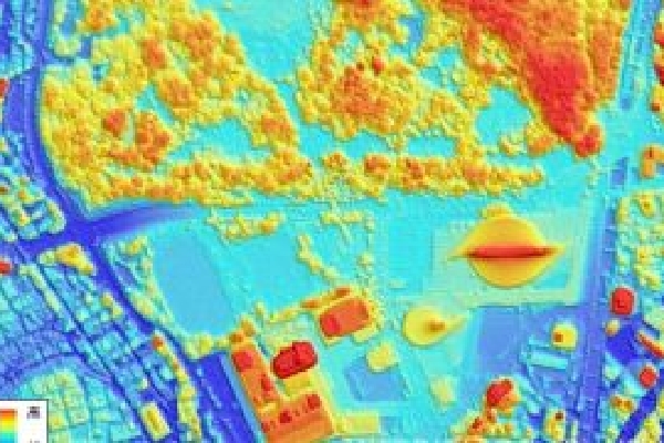 Digital 3D maps realistically simulate ground surfaces of all of Japan